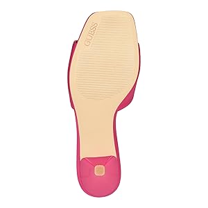Amazon.com | GUESS Women's LUSINE Heeled Sandal, Fuschia 660